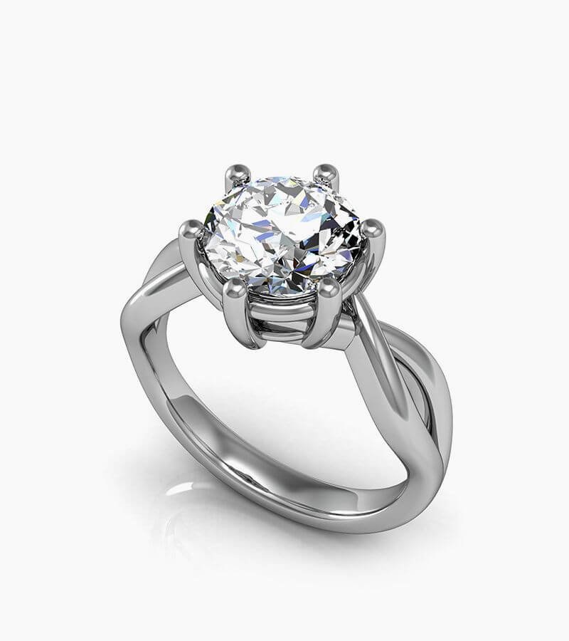 Silver & Diamond Ring